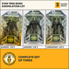 Star Trek Borg Assimilation COMPLETE SET of 3 Art Asylum 2002 SEALED picture