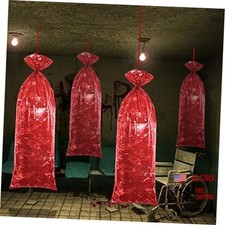 4 Pcs Halloween Bloody Body Bag Scary Bloody Bag Decor for Body Creepy picture