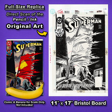 SUPERMAN #75 DEATH OF SUPERMAN Iconic Cover Art 🔥 11x17 Replica Original Art 🔥 picture