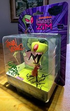 SIGNED INVADER ZIM by 3; OFICIAL PIX COA; Jhonen Vasquez, Trueheart, Simons NM/M picture