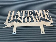 Lowrider Hate Me Now Large Brushed Aluminum Plaque Sign Lowrider Car Plaque #1 picture