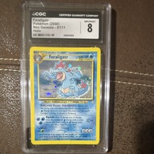 Pokémon 2000 Neo Genesis Feraligatr Holo 5/111 CGC 8 English Card picture