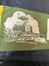 Vintage Green Felt Pikes Peak CO Souvenir Pennant Summit House Alt 14,110 Ft picture