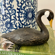 Timeless Black Swan Figurine Sculpture, Painted Finish picture