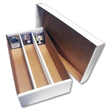 (4) Max Protection Super Shoe Box Card Storage - Durable 3 Row Toploader Card picture
