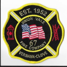 Union Vale Fire Company 67 Verbank - Clove NY patch ship from Australia picture