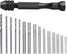 31PCS Mini Hand Drill Pin Vise Set Manual Keyless Chuck Micro Drill Bits Tool picture