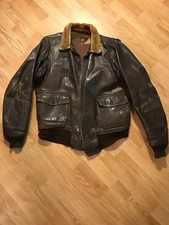 Vintage 1940’s WW2 US Navy M-422A Leather Flight Jacket Talon picture