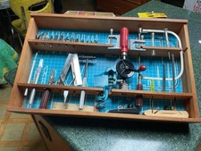 VINTAGE 1960-70s X-ACTO #88N HOBBY DEN KNIFE & TOOL CABINET picture