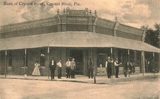 1917 FLORIDA PHOTO POSTCARD: VIEW OF BANK OF CRYSTAL RIVER, CRYSTAL RIVER, FL picture