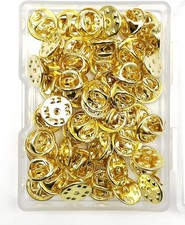 JIANYI 50PCS Premium Locking Pin Backs for Lapel Badges & Secure Fasteners picture