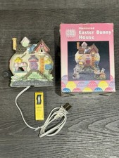 Vintage - Egg Time - Illuminated Easter Bunny House w/ Box & Bulb - Decoration picture