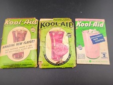 Three Vintage 1950s Kool-Aid Drink Root Beer Raspberry Pink Lemonade Packages picture