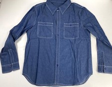 WWII US NAVY ENLISTED CHAMBRAY SAILOR FIELD SHIRT- SIZE 1, 36-38R picture