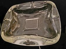 vintage clear glass ashtray squareish picture