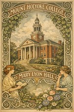 🌿 Mount Holyoke College Poster - Mary Lyon Hall 🏛️ 18x24” - Premium Art Print picture