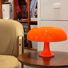 Vintage Orange Mushroom Lamp Mid Century Modern Retro Minimalist Table Lamp picture