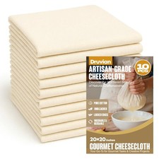 Druvian 10 Pack Premium Cheesecloth, Grade 100 Cotton Cheese 20×20in, Beige picture