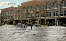 Houlton Maine ME Street Scene Horse Trough 1900s-20s Vintage Postcard picture