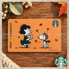 🍂🎃 2026 Peanuts + Starbucks The Great Pumpkin Lucy & Snoopy Gift Card MINT $0 picture