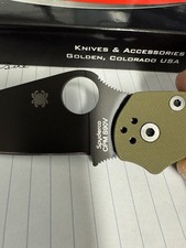 Spyderco Paramilitary 2 DLT EXCLUSIVE S90V Od Green Scales  picture