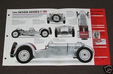 1957-1960 LOTUS SEVEN SERIES 1 Sports (1958) Car SPEC SHEET BROCHURE BOOKLET picture