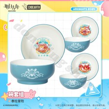 Arknights Ceramic Bowl Official Genuine Set Anime Collector's Edition 3pcs Gift picture