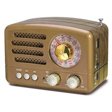 PRUNUS J-160 Retro Vintage AM FM Radio with Bluetooth Speaker, USB/TF Card Pl... picture