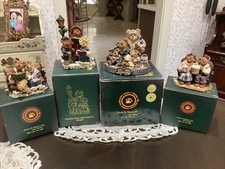 Lot 4 Cute Boyds Bears And Friends The Bearstone Collection Vintage With Boxes picture
