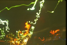 c1970's Kodachrome 35mm Slide Abstract Light Trails Night Photography Art picture