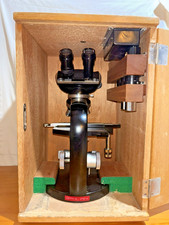 Vintage Nippon Kogaku (Nikon) Binocular Research Microscope 4x 40x 100x  picture