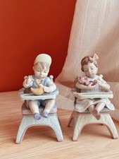 Lladro Rare 6299 Little Bear & 6300 Rubber Ducky Figurines Pair Spain Vintage picture