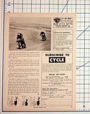 1957 CYCLE Magazine Page Riverside CA Motorcycle Race AMA Ad Vintage Ephemera picture