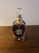 Stunning Perfume Bottle Decorative And Usable Browns Rhinestones Fall Colors picture