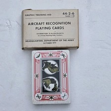 NIB Aircraft Recognition Playing Cards 1979 Graphic Training 44-2-6 US Army picture