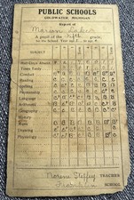 Vintage 1923-1924 Public School Report Card Coldwater Michigan MI Antique picture