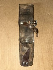 Vintage Swedish Bayonet Frog M1896 Mauser Brown Leather Wide Belt Variant picture