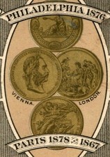 1879-80 Pocket Calendar J&P Coats Spool Cotton World Expo.Ladies Sewing P164 picture