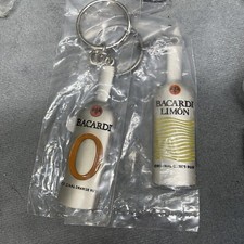 Lot Of 20 Bacardi O Orange Rum & Limon Rum Metal Keychains New Old Stock picture