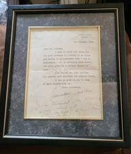 SIGNED 1943 WWII Clementine Churchill 10 Downing Street Prime Minister Residence picture