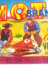 Vintage Hot Brand Claifornia Vegetables Label, Western Packing Co. Guadalupe CA picture