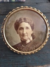 Antique Framed 1888-1920 Woman Medallion Columbia Portrait Chicago Sepia Hand ? picture