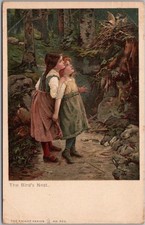 c1910s THE KNIGHT SERIES #503 Postcard Two Girls in Forest 