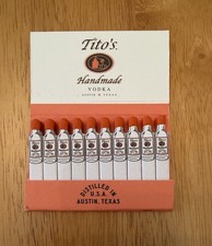Advertising Tito’s Vodka Matchbook Feature Fancy Matchbook Bar Texas Man Cave picture