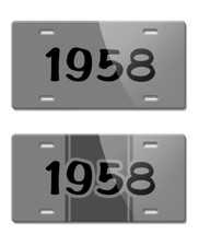 1958 Customizable License Plate - 15 colors - 4 font styles - Made in the USA picture
