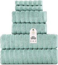 Classic Turkish Towels CTT Luxury 6 Piece Towel Set, 100% Turkish Cotton, Quick picture