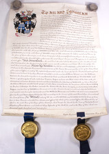 1825 Grant of Arms on Vellum – Sir William Adams – College of Arms Seals picture