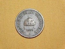 VINTAGE 1899 MAGYAR KIRALYI VALTOPENZ  2 HUNGARY SOUVENIR picture