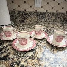 Wedgwood Etruria England Harvard Tercentenary 1636-1936 Demitasse Set picture