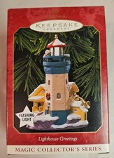 1999 Hallmark Lighthouse Greetings Keepsake Ornament 3 in Series MAGIC BRAND NEW picture